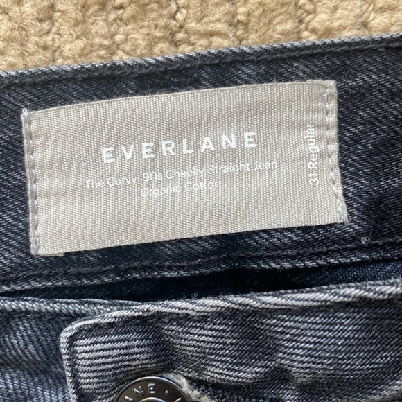 Everlane The Curvy 90s Cheeky Straight Jean, 31, Washed Black - Picture 4 of 13